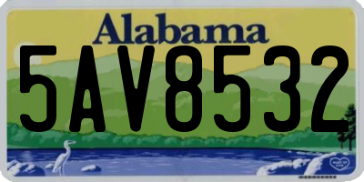 AL license plate 5AV8532