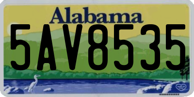 AL license plate 5AV8535