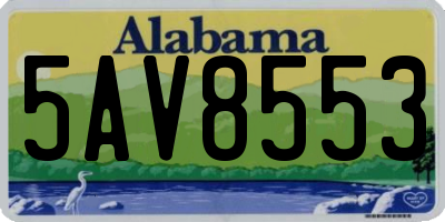 AL license plate 5AV8553
