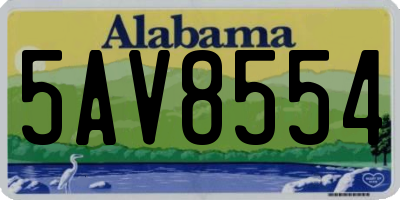AL license plate 5AV8554