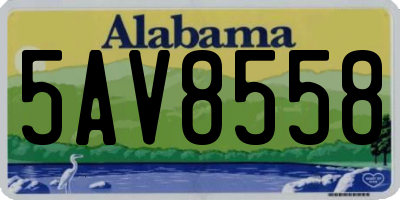 AL license plate 5AV8558