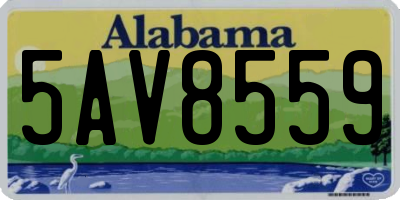 AL license plate 5AV8559