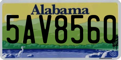 AL license plate 5AV8560