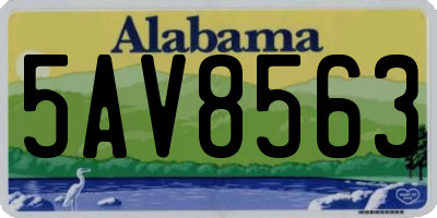 AL license plate 5AV8563