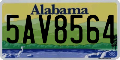 AL license plate 5AV8564