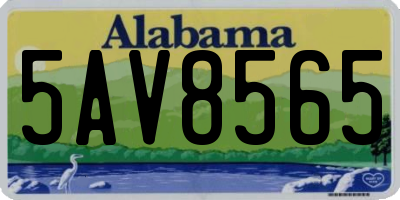 AL license plate 5AV8565