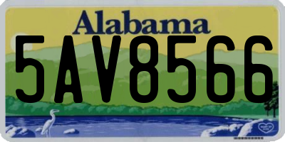 AL license plate 5AV8566