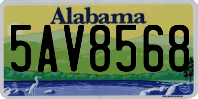 AL license plate 5AV8568