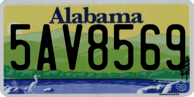 AL license plate 5AV8569