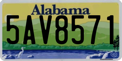 AL license plate 5AV8571