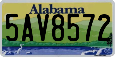 AL license plate 5AV8572