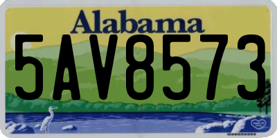 AL license plate 5AV8573