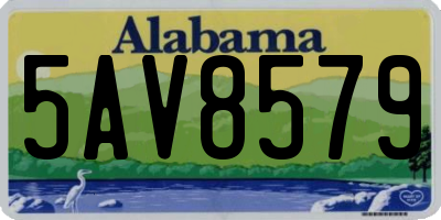 AL license plate 5AV8579