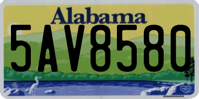 AL license plate 5AV8580