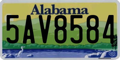 AL license plate 5AV8584