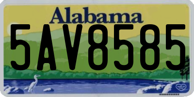 AL license plate 5AV8585