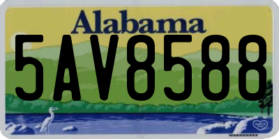 AL license plate 5AV8588