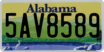 AL license plate 5AV8589