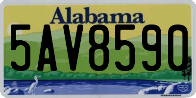 AL license plate 5AV8590