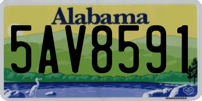 AL license plate 5AV8591
