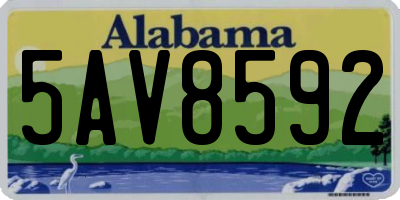 AL license plate 5AV8592