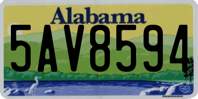 AL license plate 5AV8594