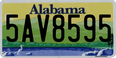 AL license plate 5AV8595