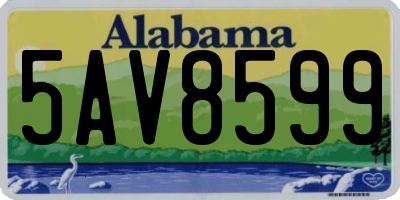 AL license plate 5AV8599