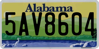 AL license plate 5AV8604