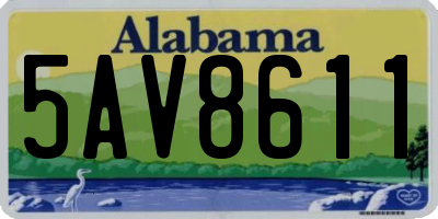 AL license plate 5AV8611