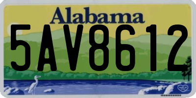 AL license plate 5AV8612