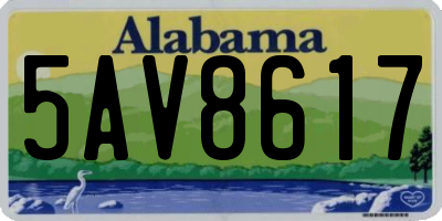 AL license plate 5AV8617