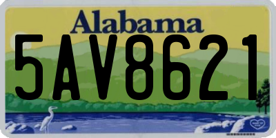 AL license plate 5AV8621