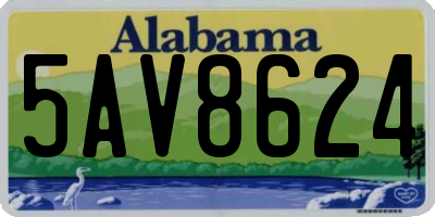 AL license plate 5AV8624