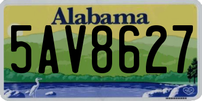AL license plate 5AV8627