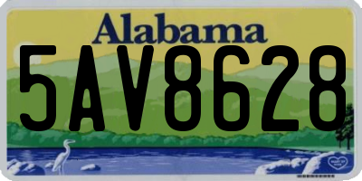 AL license plate 5AV8628