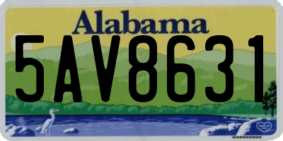 AL license plate 5AV8631