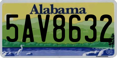 AL license plate 5AV8632