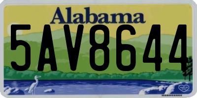 AL license plate 5AV8644