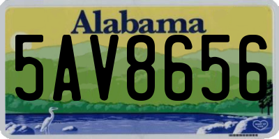 AL license plate 5AV8656