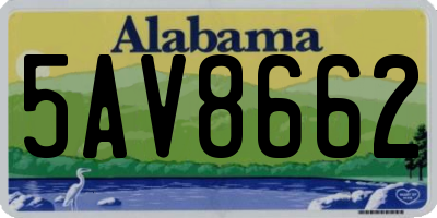 AL license plate 5AV8662