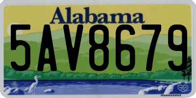 AL license plate 5AV8679
