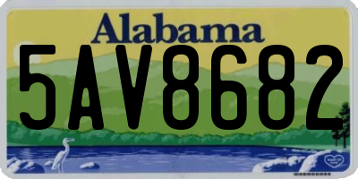 AL license plate 5AV8682