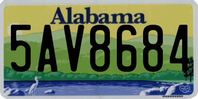 AL license plate 5AV8684