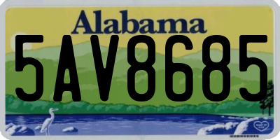 AL license plate 5AV8685