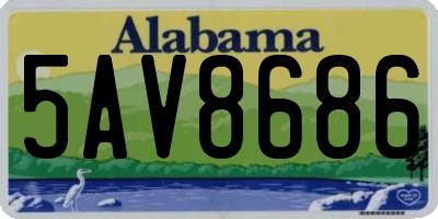 AL license plate 5AV8686