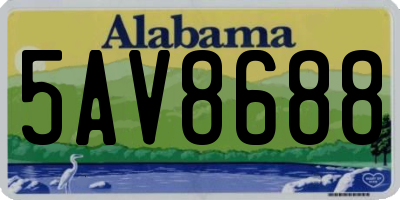 AL license plate 5AV8688