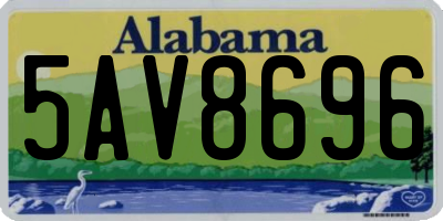 AL license plate 5AV8696