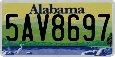 AL license plate 5AV8697