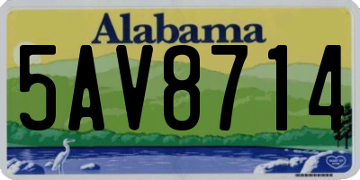 AL license plate 5AV8714